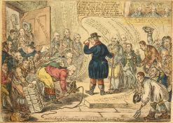 James Gillray, (1756-1815) British, 'An old English gentleman pestered by servants wanting