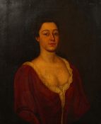 Circle of Lely, A half-length portrait of a lady, oil on canvas, feigned oval, 29.5