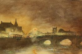 Ian Dunn (20th Century) British, 'Netherfield Workers Going Home 1950', watercolour, signed and