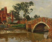 James Proudfoot (1908-1971) British, 'Snape Bridge', oil on canvas, signed and dated 1949, Exhibited