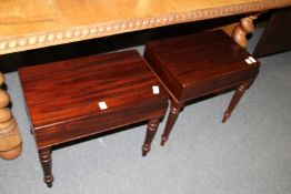 Two 19th century mahogany bidets.