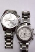 Two gentlemen's stainless steel wristwatches.