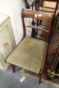 A Regency mahogany dining chair.
