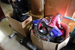 Speedway or BMX safety equipment including a pair of boots.