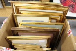 A small collection of watercolours and prints.