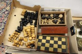 Chess pieces etc.