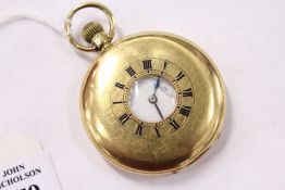 An 18ct gold gentlemen's Half Hunter pocket watch.
