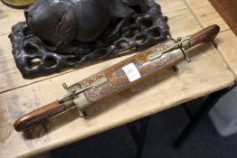 An eastern carved wood carving set.