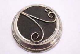 An Art Nouveau silver pin cushion.