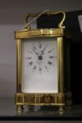 A good brass carriage clock with original case.