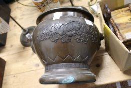 A Chinese bronze jardiniere.