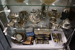 A large quantity of plated ware.