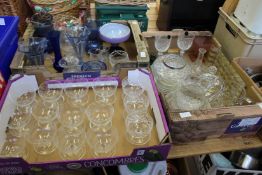 A large quantity of cut glass ware to include a good cut glass jug.