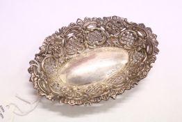 A silver bonbon dish.