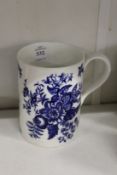 A Caughley blue and white mug.