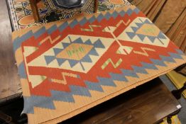 A flat weave Kilim runner.