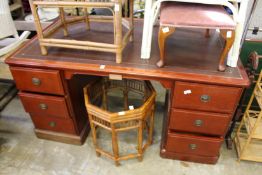A large modern twin pedestal desk.