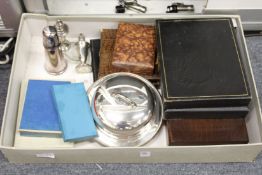 A quantity of plated flatware, cased and other items.