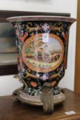 A decorative jardiniere.