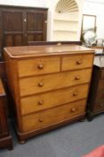 A Victorian mahogany chest of drawers.