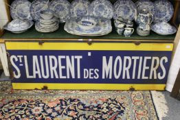 A large French enamel street sign.