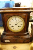 A good Victorian cased walnut mantle clock.