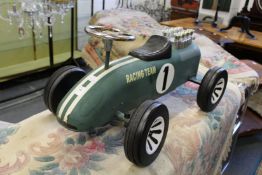 A child's racing car.