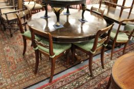 A 19th mahogany circular breakfast table.
