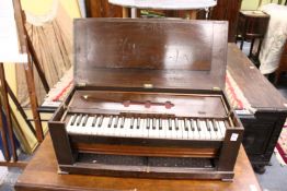 A late Victorian travelling harmonium.