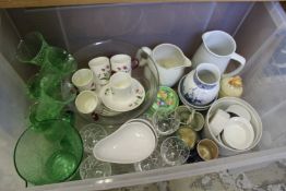 Household and decorative china and glass.