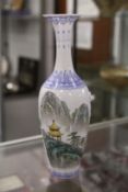 A Japanese egg shell porcelain vase.
