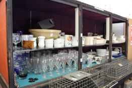 A quantity of household china and glass.