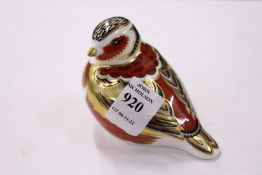 A Royal Crown Derby bird.