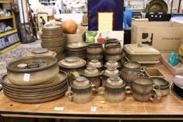 A quantity of Denby dinnerware.