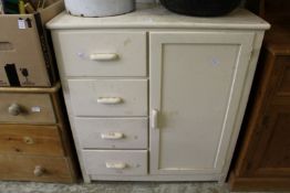 A painted cupboard / chest.