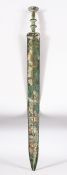 AN ARCHAIC BRONZE SWORD, POSSIBLY CHINESE, 57cm long.