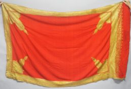 A GOOD 18TH CENTURY INDIAN GOLD EMBROIDERED TEXTILE - Embroidered with gold coloured thread in