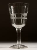 A COCK FIGHTING GLASS.