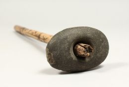 A CLUB WITH STONE HEAD 18ins long