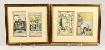 FOUR PERSIAN PICTURES in two frames