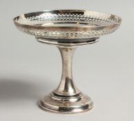 A SILVER PEDESTAL CIRCULAR TAZZA. Birmingham, 1924