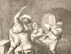 Adriaen Van Ostade, 'The Peasant's Quarrel', an Old Master engraving, 5