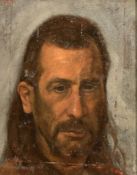 Portrait of a man with a beard, oil on canvas, 10