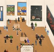 Tony Newton, 'At the Art Gallery', acrylic on board, 19.5