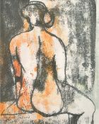 Alison Milner-Gulland, a seated female nude, print, 10