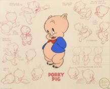 Warner Brothers Inc. 1991, 'Porky Pig', model series, hand painted animation art, Bob Clampett,