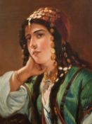 E. Friedberger, Portrait of a gypsy, oil on canvas, signed and dated 1895, 18