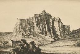 Henry Rushbury (1889-1968) British, 'Stirling Castle', etching, signed in pencil, 8.25