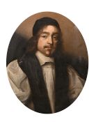 Circle of John Michael Wright (1617-1694) A portrait of a Cleric, oil on canvas, 28.5