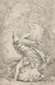 Salvator Rosa, 'Jason and the Dragon', an Old Master engraving, 14
